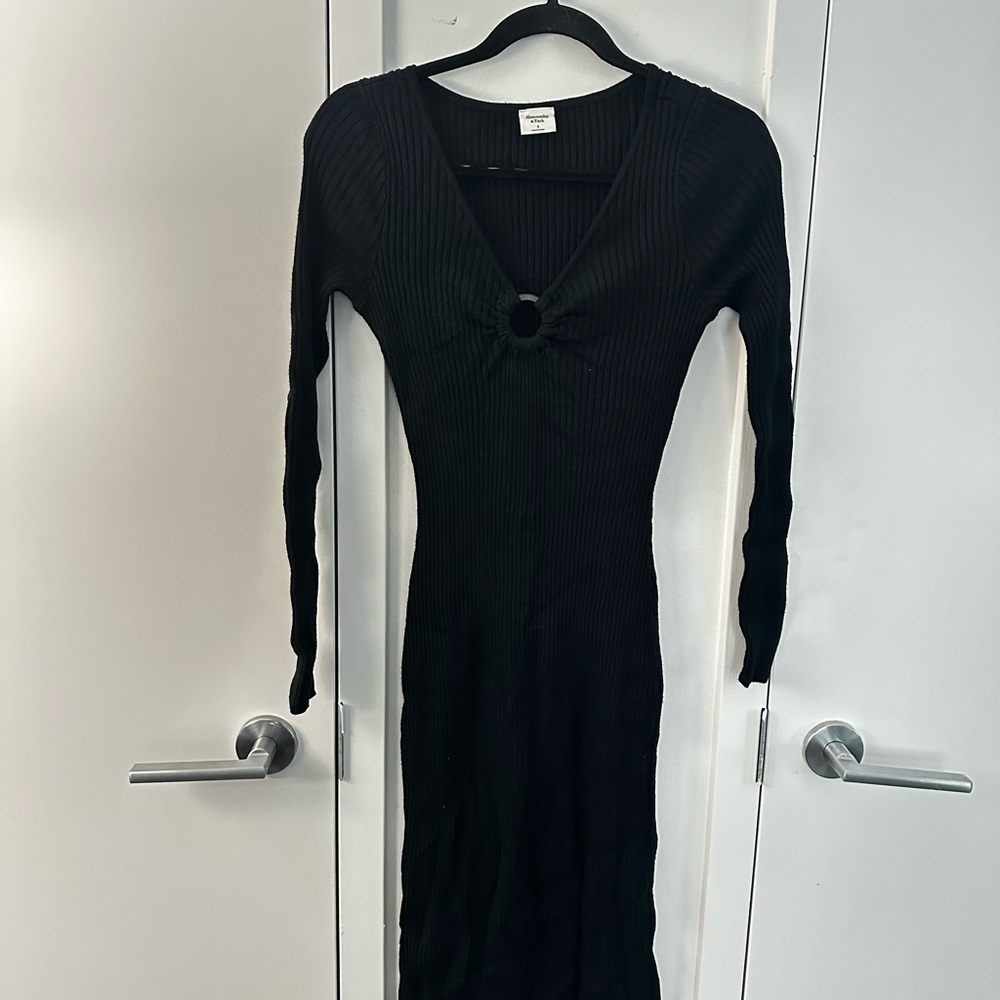 Abercrombie & Fitch Black Long Sleeve Dress